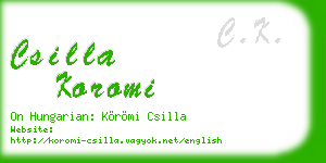 csilla koromi business card